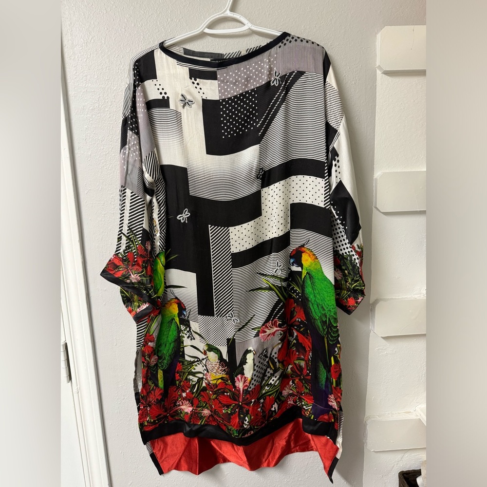 Printed silk kurta- Pakistani kurta